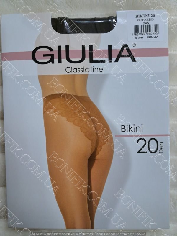 Женские колготки с ажурными трусиками BIKINI 20 DEN