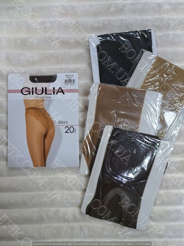 Женские колготки с ажурными трусиками BIKINI 20 DEN