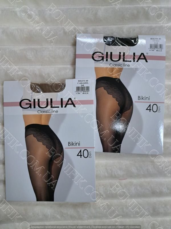 Женские колготки с ажурными трусиками BIKINI 40 DEN
