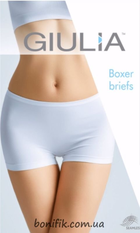 Женские белые бесшовные трусы-шорты "Boxer Briefs"