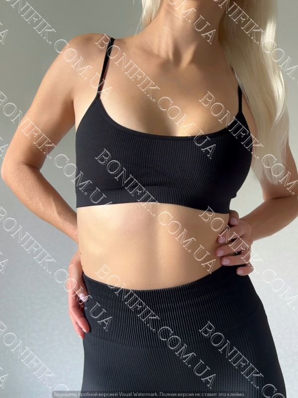 Бесшовный топ на тонкой бретели Cami Top Rib