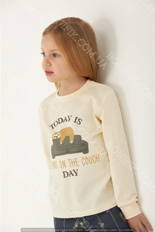 Комплект детской пижамы для девочек "Couch Day"