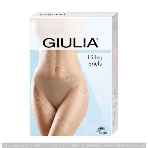 Женские трусы слип бесшовные чёрные "Hi-Leg Briefs"