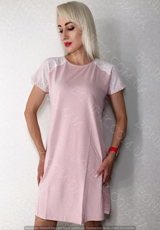 Женская ночная сорочка с коротким рукавом "Peachy Pearl"